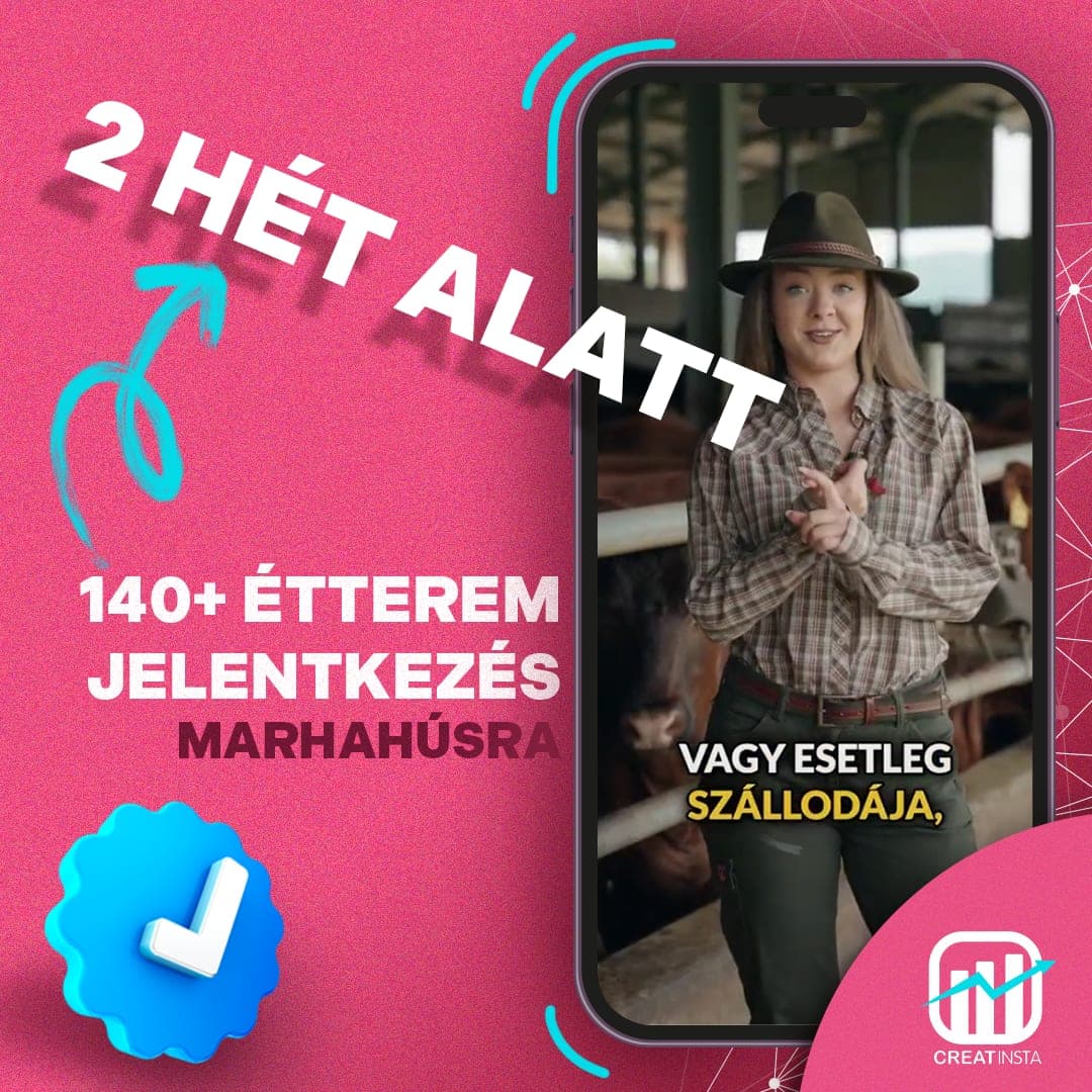 Esettanulmány borítókép: telefonon futó hirdetésvideó, benne egy marhatelepen álló szereplő.