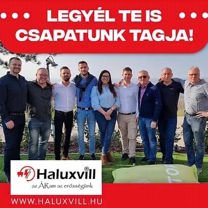 „Legyél te is csapatunk tagja!” toborzó kreatív a Haluxvill csapatával